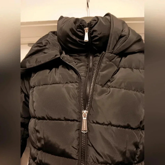 Laundry by SHELLI SEGAL 3/4 Length Quilted Puffer Coat Jacket Black - Picture 6 of 7
